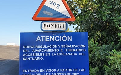 La instalación de bolardos garantizan la accesibilidad en el Real Santuario Diocesano de Aras