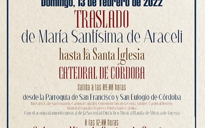 MARÍA SANTÍSIMA DE ARACELI PROTAGONIZARÁ LA MISA DE ACCIÓN DE GRACIAS DEL DOMINGO EN LA CATEDRAL DE CÓRDOBA